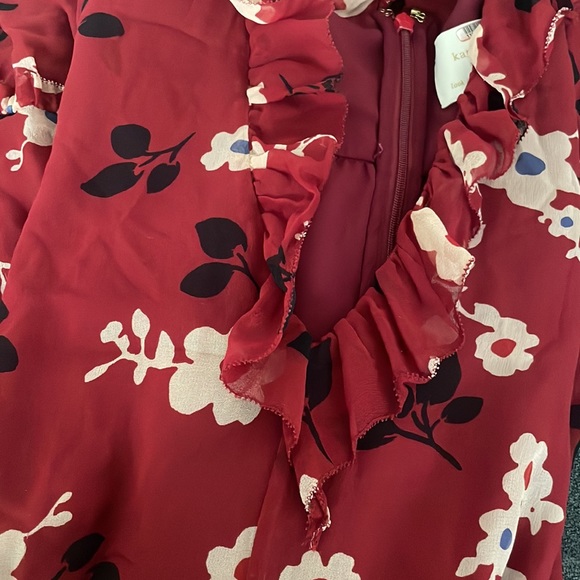 Kate Spade Floral Chiffon Dress with Neck Tie Size 8 - Picture 8 of 10